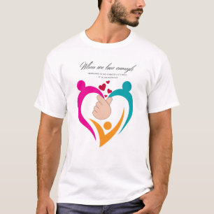 Als je genoeg houdt van – Licht ontwerp linkerbors T-shirt