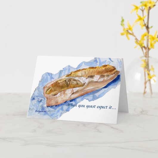 Als je gist verwacht... franse Kaart (Gele Bloem)