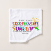 Als je goede gedachten hebt, zullen ze uitblinken bad handdoek (Wasdoekje)