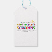 Als je goede gedachten hebt, zullen ze uitblinken cadeaulabel (Voorkant)