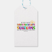 Als je goede gedachten hebt, zullen ze uitblinken cadeaulabel (Achterkant)