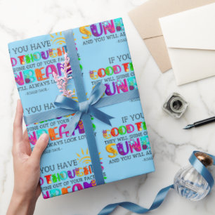 Als je goede gedachten hebt, zullen ze uitblinken cadeaupapier