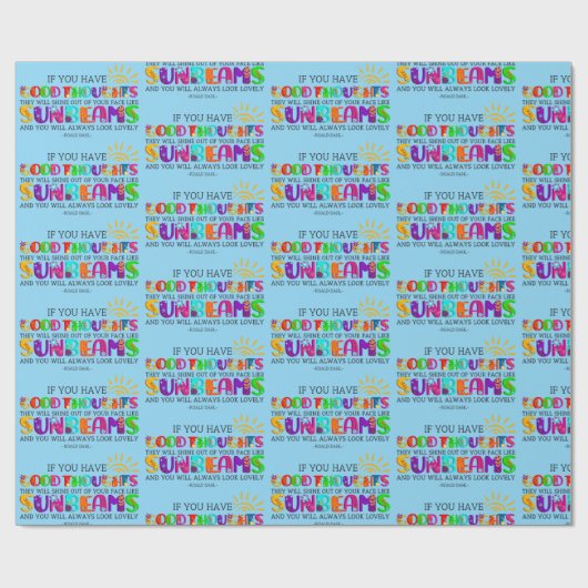 Als je goede gedachten hebt, zullen ze uitblinken cadeaupapier (Vlak)