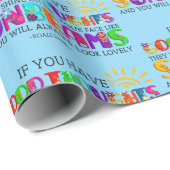 Als je goede gedachten hebt, zullen ze uitblinken cadeaupapier (Rol Hoek)