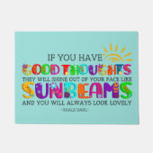 Als je goede gedachten hebt, zullen ze uitblinken deurmat (Voorkant)