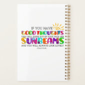 Als je goede gedachten hebt, zullen ze uitblinken planner (Achterkant)