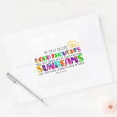 Als je goede gedachten hebt, zullen ze uitblinken vierkante sticker (Envelop)