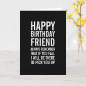 Als je Herfst van een leuke Happy Birthday Friend  Kaart (Gele Bloem)