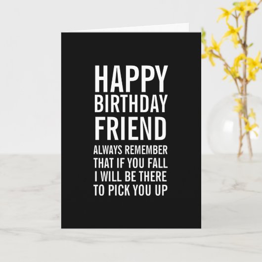 Als je Herfst van een leuke Happy Birthday Friend  Kaart (Gele Bloem)