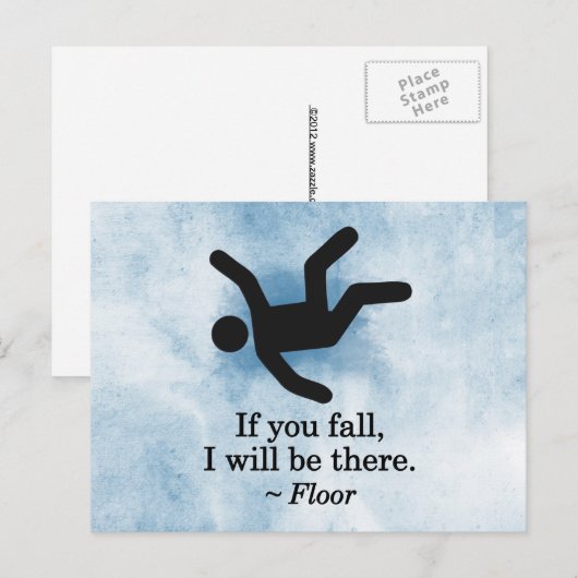 Als je Herfst, zal ik er zijn - Floor Briefkaart (Voorkant / Achterkant)