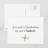 Als je het Candlemas noemt, noemen we het Imbolc Briefkaart (Voorkant / Achterkant)