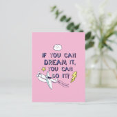 Als je het droomt, kan je het doen briefkaart (Staand voorkant)