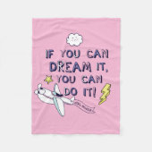 Als je het droomt, kan je het doen fleece deken (Voorkant)