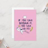 Als je het droomt, kan je het doen kaart (Voorkant / Achterkant in situ)