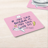 Als je het droomt, kan je het doen kartonnen onderzetters (Schuin)