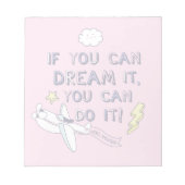 Als je het droomt, kan je het doen notitieblok (Voorkant)