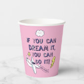 Als je het droomt, kan je het doen papieren bekers (Voorkant)