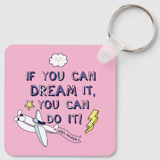 Als je het droomt, kan je het doen sleutelhanger (Achterkant)