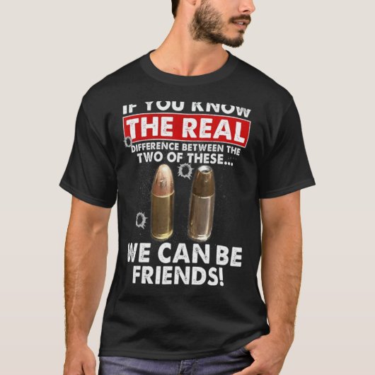Als je het echte verschil tussen de twee weet t-shirt (Voorkant)