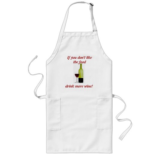Als je het eten niet leuk vindt... lang schort (Voorkant)