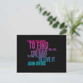 Als je het geluk hebt John Irving Quote Briefkaart (Staand voorkant)