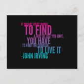 Als je het geluk hebt John Irving Quote Briefkaart (Voorkant)