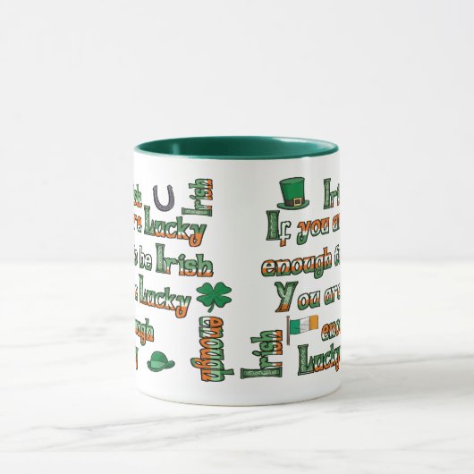 Als je het geluk hebt om Iers te zijn - Gepersonal Mok (Midden)