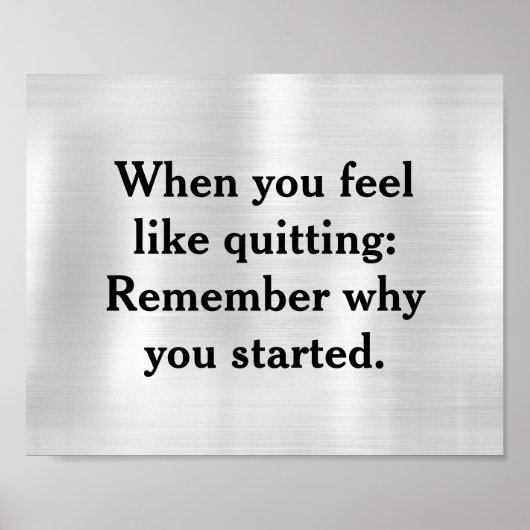 Als je het gevoel hebt te stoppen poster (Voorkant)