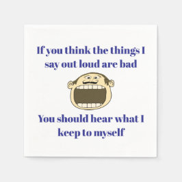 Als je het hardop zegt - Grappig Cocktail servet