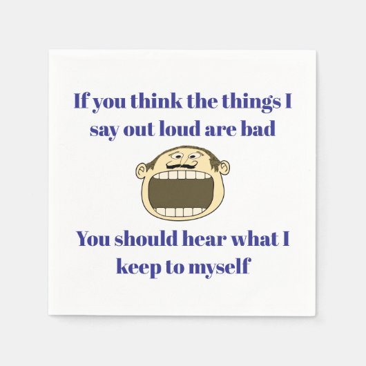 Als je het hardop zegt - Grappig Cocktail servet (Voorkant)