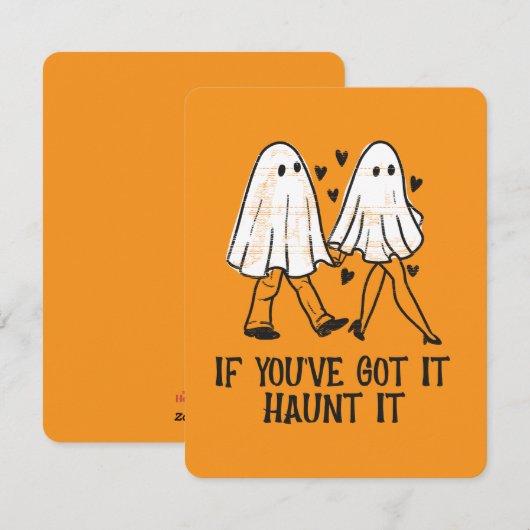 Als je het hebt, laat je het zien – Schattig spook Feestdagenkaart (Voorkant / Achterkant)