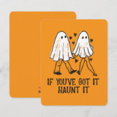 Als je het hebt, pronk ermee – Schattig spookkoppe Feestdagenkaart (Voorkant / Achterkant)