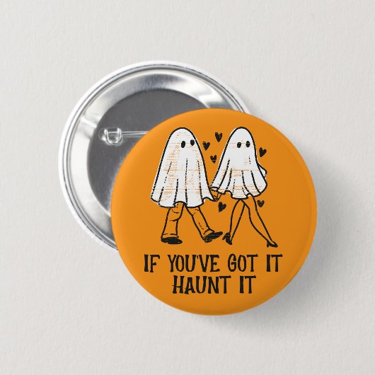 Als je het hebt, spook het – Schattig spookkoppel Ronde Button 5,7 Cm (Voorkant /achterkant)