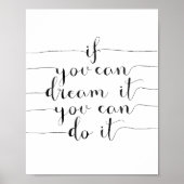 Als je het kan dromen kan je het doen poster (Voorkant)