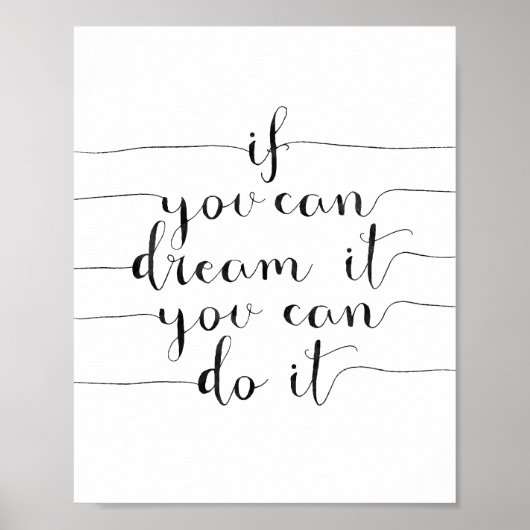 Als je het kan dromen kan je het doen poster (Voorkant)