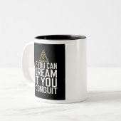 Als je het kunt dromen, doe je dat tweekleurige koffiemok (Voorkant links)