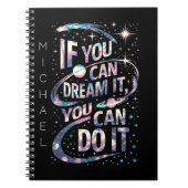 Als je het kunt dromen, gepersonaliseerd notitiebo notitieboek (Voorkant)