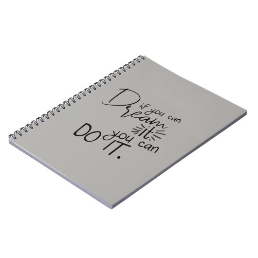 Als je het kunt dromen, kun je het citeren notitieboek (Linkerzijde)