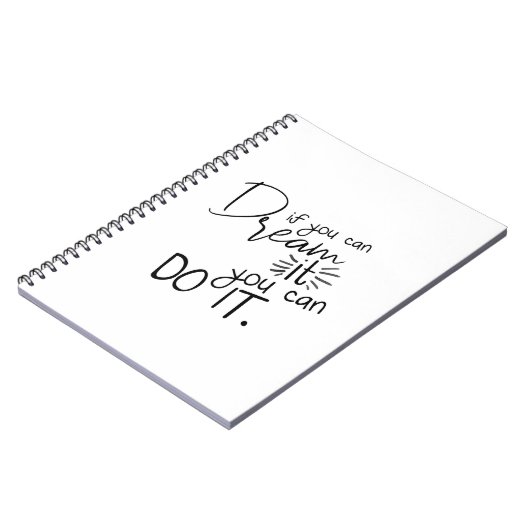 Als je het kunt dromen, kun je het citeren notitieboek (Linkerzijde)