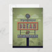 Als je het kunt dromen, kun je het doen briefkaart (Voorkant / Achterkant)