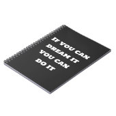 Als je het kunt dromen, kun je het doen notitieboek (Linkerzijde)