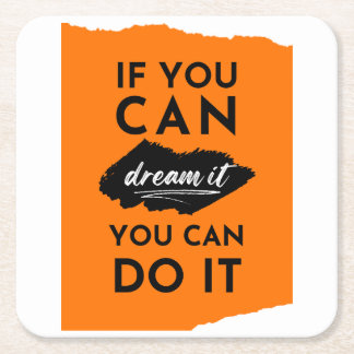 Als je het kunt dromen, kun je het inspireren kartonnen onderzetters