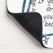 "Als je het kunt voorstellen..." Gezegde, blauw li Muismat (Hoek)