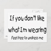 Als je het niet leuk vindt wat ik draag, voel je d briefkaart (Voorkant / Achterkant)