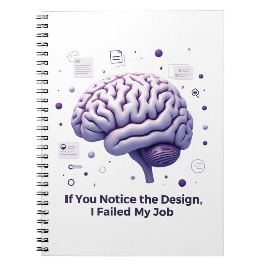 Als je het ontwerp opmerkt – UI/UX-ontwerpers Notitieboek (Voorkant)