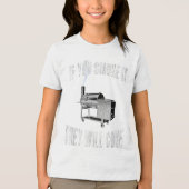 Als je het rookt komen ze BBQ grillen _1 Tri-Blend Shirt (Voorkant)