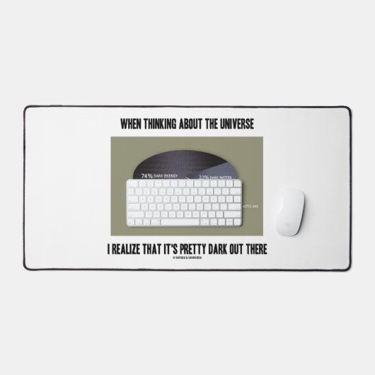 Als je het universum bekijkt, realiseer je dat het bureaumat (Keyboard & Muis)