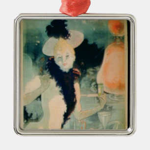 'Als je hoest, neem Geraudel Pastilles' (kleur li Metalen Ornament