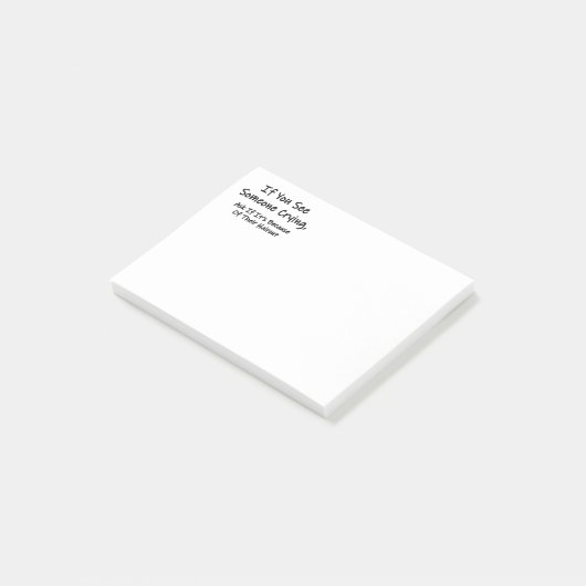 Als je iemand ziet die kletsen post-it® notes (Schuin)