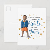 Als je iemand zonder glimlach ziet feestdagenkaart (Voorkant / Achterkant)